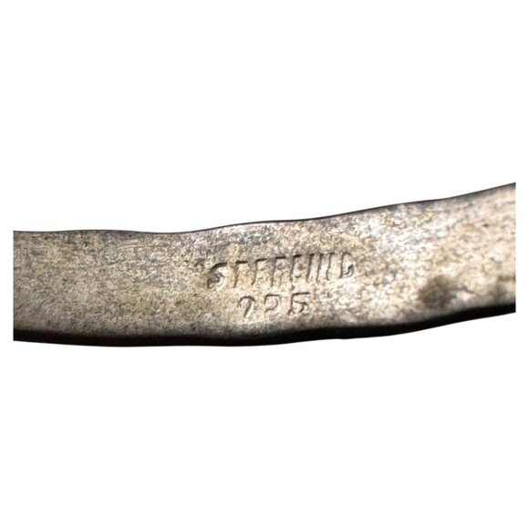 VTG Sterling Silver 925 Hecho en Mexico floral Stacker Bangle Bracelet - Picture 4 of 4